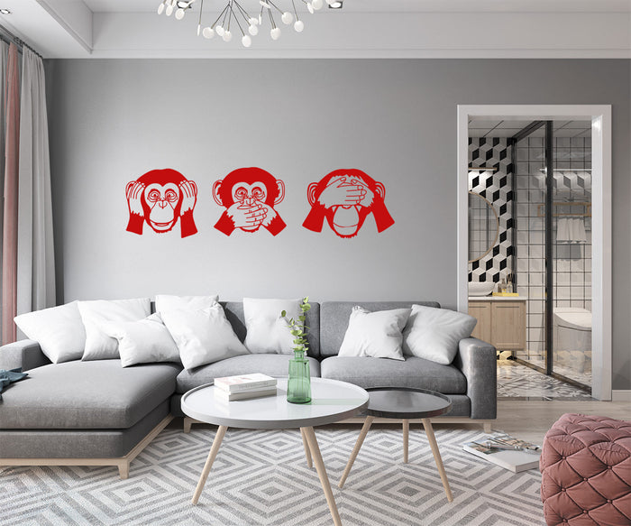 MONKEY - Adesivo murale wall sticker in vinile 40x150 cm Colore: Rosso