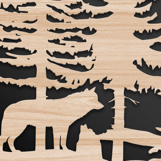 MOUNTAIN - Quadro arredo LASERCUT composito Legno e PVC Misura: 50x100 cm