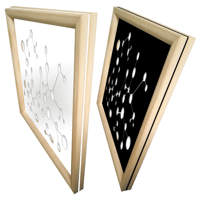 NANOTECH - Moduli Decorativi in Legno e PVC Colore: bianco, Misura: 98x98 cm