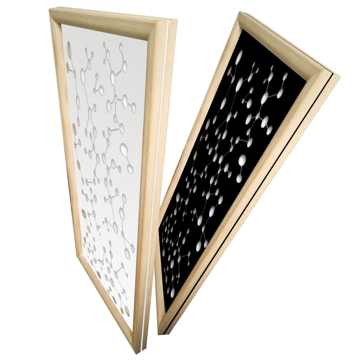 NANOTECH - Moduli Decorativi in Legno e PVC Colore: nero, Misura: 73x148 cm