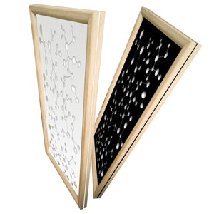 NANOTECH - Moduli Decorativi in Legno e PVC Colore: nero, Misura: 73x148 cm