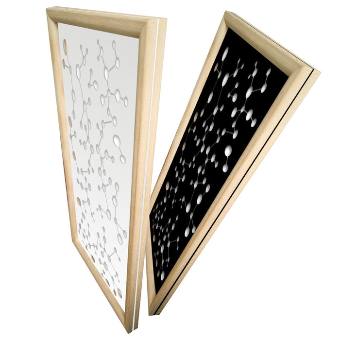 NANOTECH - Moduli Decorativi in Legno e PVC Colore: nero, Misura: 73x148 cm
