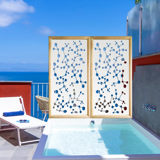 NANOTECH - Moduli Decorativi in Legno e PVC Colore: bianco, Misura: 47x94 cm