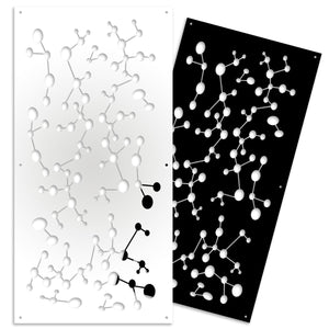 NANOTECH - Pannello in PVC traforato - Parasole Colore: nero, Misura: 73x148 cm