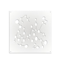 NANOTECH - Pannello in PVC traforato - Parasole Misura: 98x98 cm, Colore: bianco
