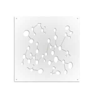 NANOTECH - Pannello in PVC traforato - Parasole Misura: 98x98 cm, Colore: bianco