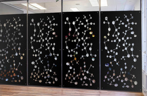 NANOTECH - Pannello in PVC traforato - Parasole Colore: nero, Misura: 73x148 cm