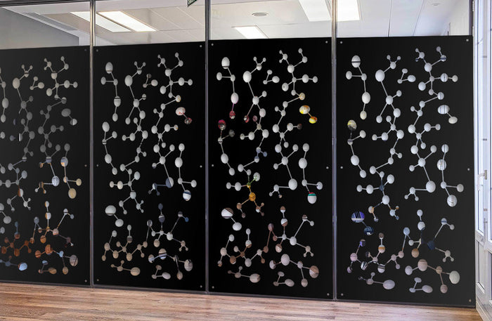 NANOTECH - Pannello in PVC traforato - Parasole Colore: nero, Misura: 73x148 cm