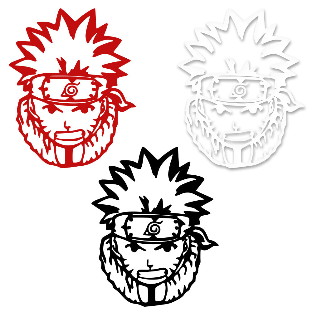 NARUTO - Adesivo murale wall sticker in vinile 55x70 cm Colore: bianco