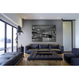 New York City by night - Quadro Canvas su telaio in legno Misura: 70X50 cm