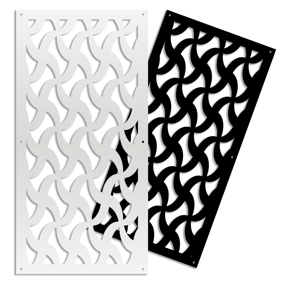 NINJA - Pannello in PVC traforato - Parasole Colore: bianco, Misura: 47x94 cm