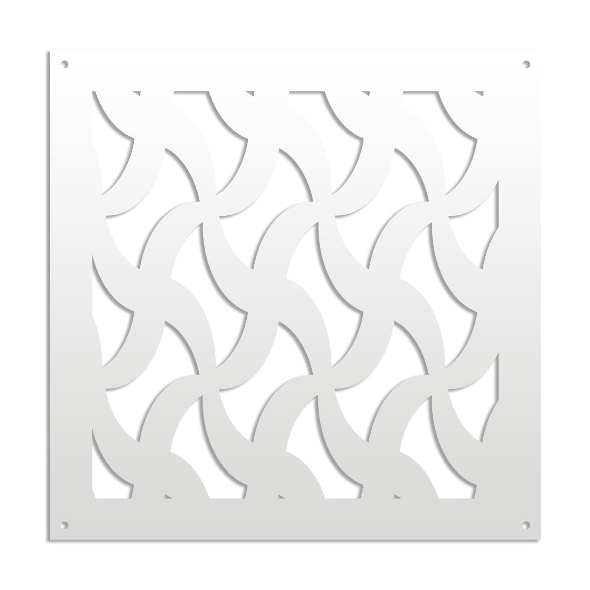 NINJA - Pannello in PVC traforato - Parasole Misura: 98x98 cm, Colore: bianco