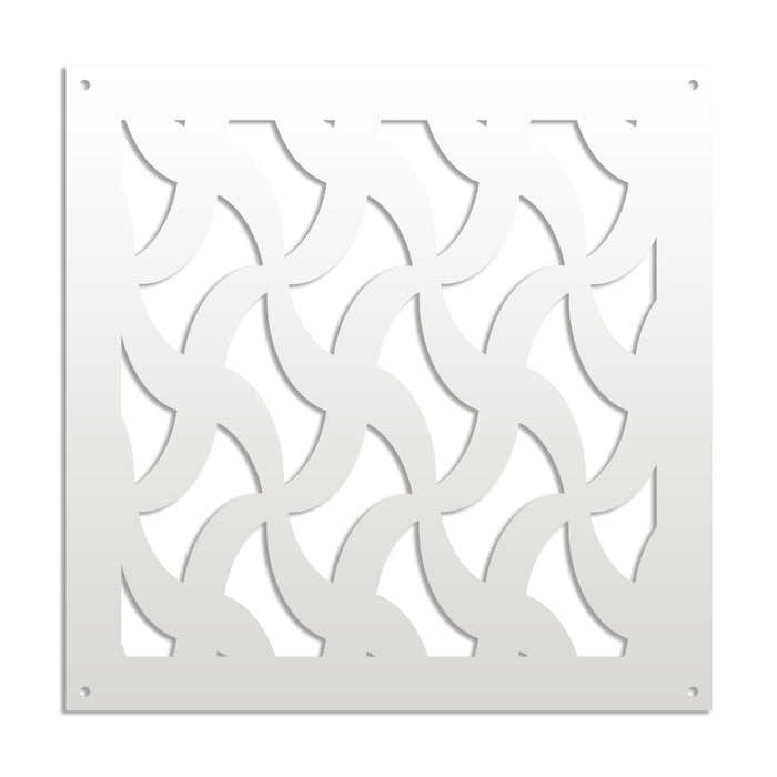 NINJA - Pannello in PVC traforato - Parasole Misura: 98x98 cm, Colore: bianco