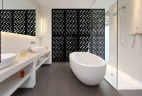 NINJA - Pannello in PVC traforato - Parasole Colore: nero, Misura: 98x198 cm