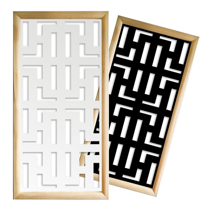 NO WAY - Moduli Decorativi in Legno e PVC Colore: bianco, Misura: 73x148 cm