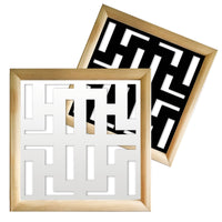 NO WAY - Moduli Decorativi in Legno e PVC Misura: 73x73 cm, Colore: nero