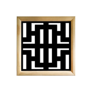 NO WAY - Moduli Decorativi in Legno e PVC Misura: 73x73 cm, Colore: nero