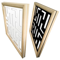 NO WAY - Moduli Decorativi in Legno e PVC Misura: 73x73 cm, Colore: nero