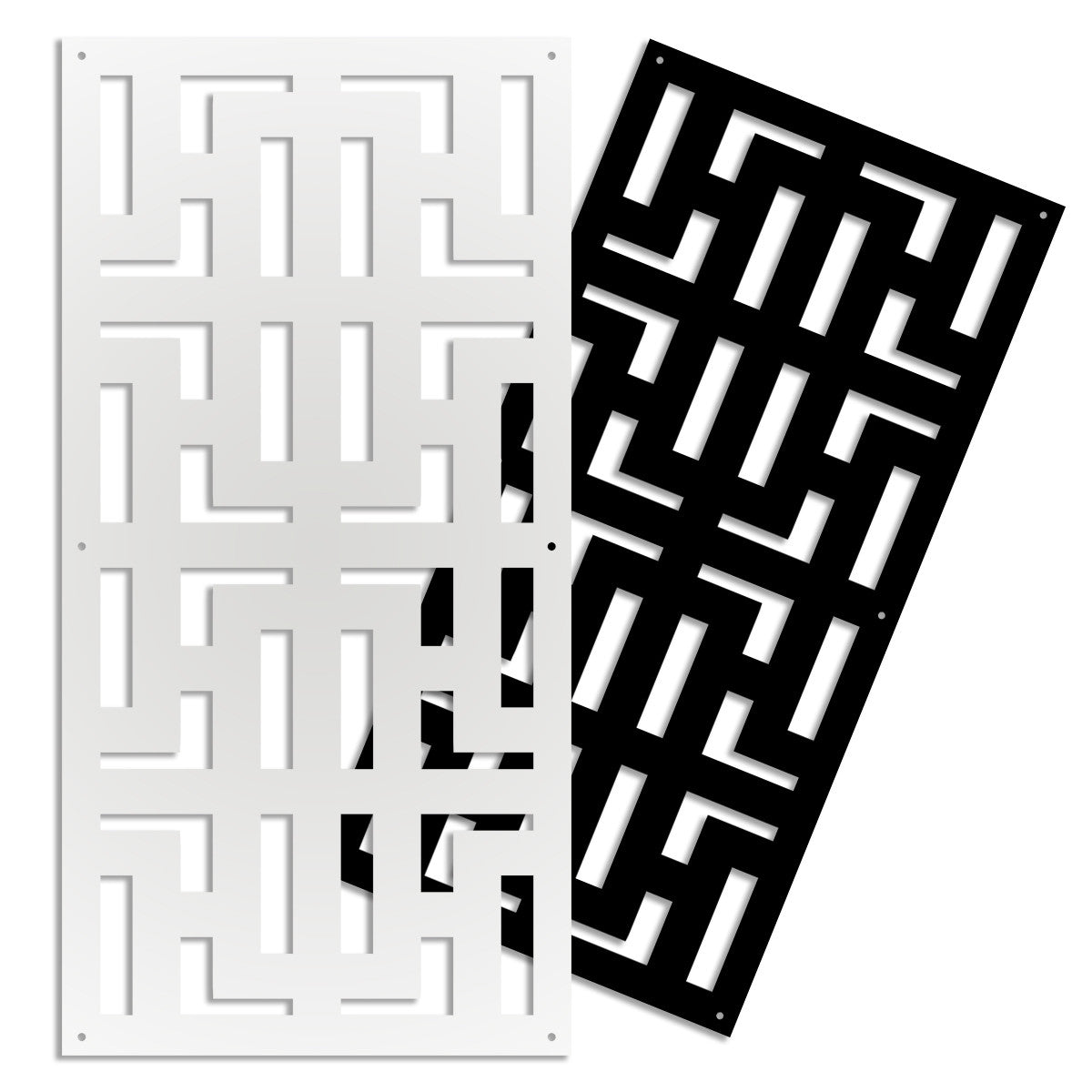 NO WAY - Pannello in PVC traforato - Parasole Colore: nero, Misura: 50x150 cm