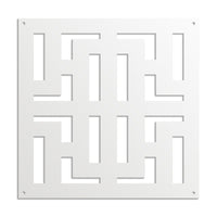 NO WAY - Pannello in PVC traforato - Parasole Misura: 48x48 cm, Colore: bianco