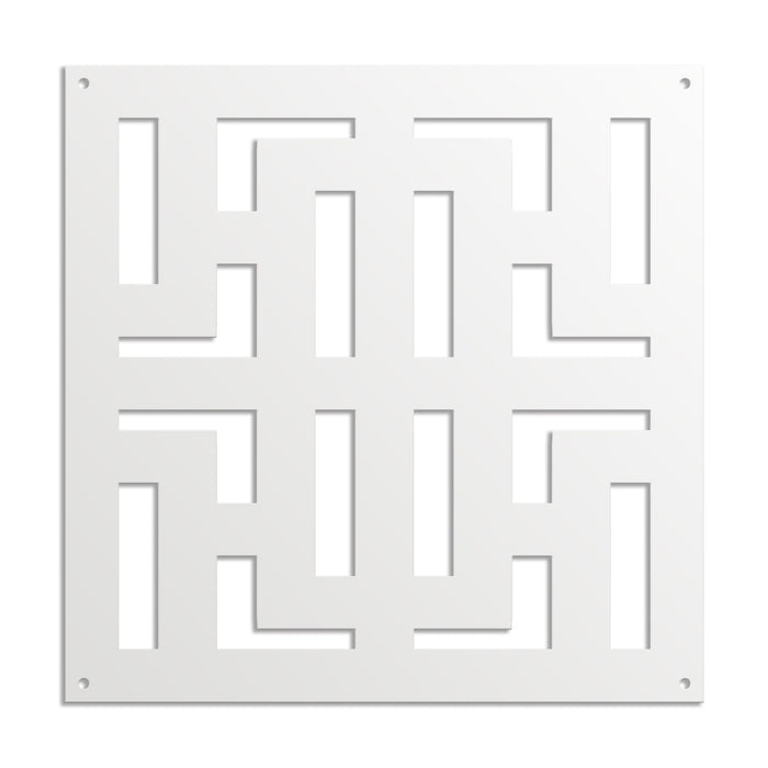 NO WAY - Pannello in PVC traforato - Parasole Misura: 48x48 cm, Colore: bianco