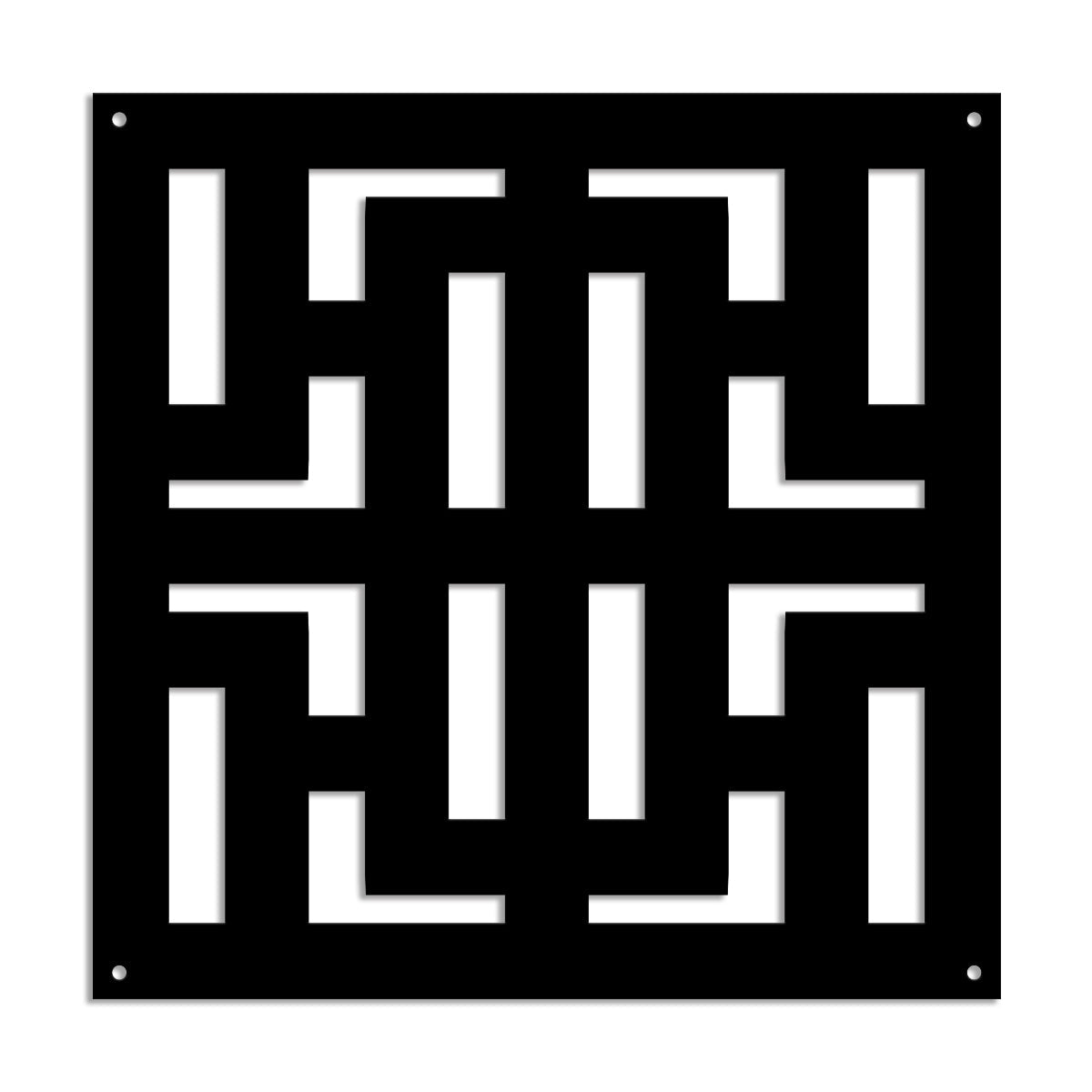 NO WAY - Pannello in PVC traforato - Parasole Colore: nero, Misura: 73x73 cm