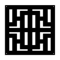 NO WAY - Pannello in PVC traforato - Parasole Colore: nero, Misura: 73x73 cm