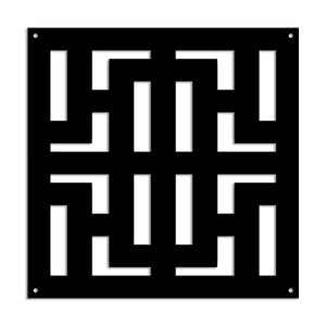 NO WAY - Pannello in PVC traforato - Parasole Colore: nero, Misura: 73x73 cm