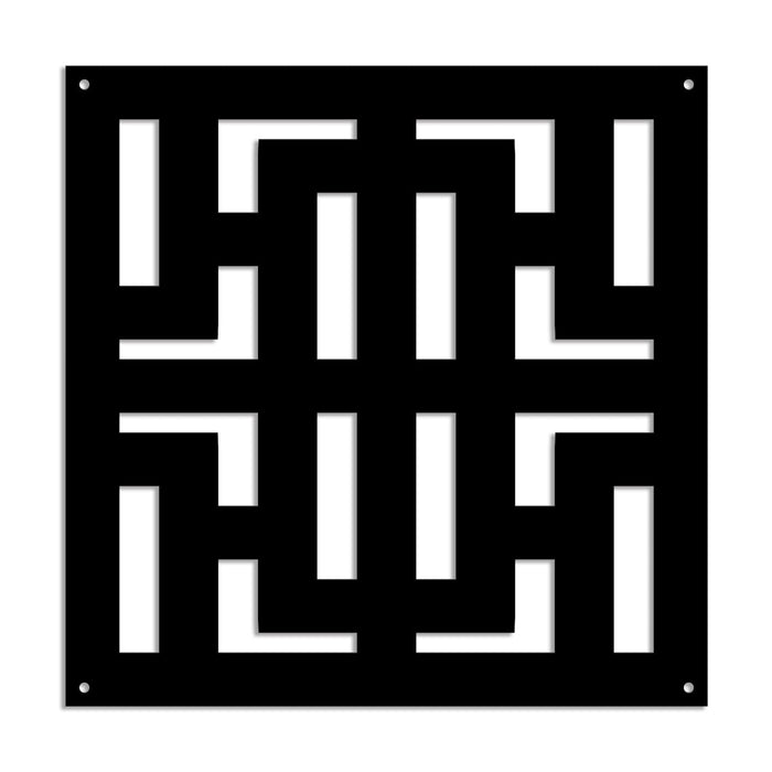 NO WAY - Pannello in PVC traforato - Parasole Colore: nero, Misura: 73x73 cm