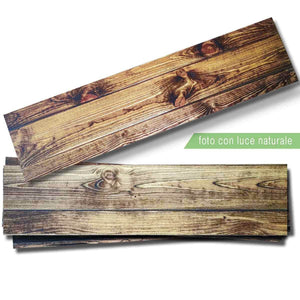 NOCE pannello finto legno in EPS resinato listello misura 100x25 cm. Pezzi 4 totale 1 mq