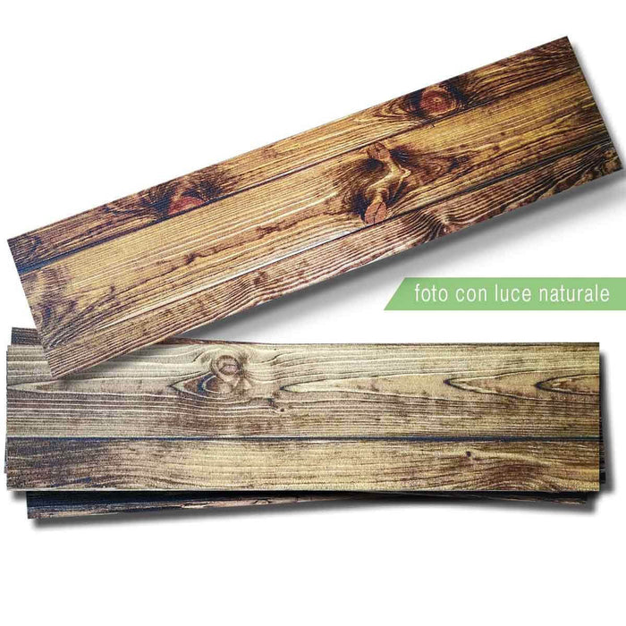 NOCE pannello finto legno in EPS resinato listello misura 100x25 cm. Pezzi 4 totale 1 mq