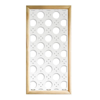 NOTTINGHAM - Moduli Decorativi in Legno e PVC Misura: 73x148 cm, Colore: bianco