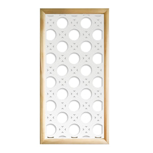 NOTTINGHAM - Moduli Decorativi in Legno e PVC Misura: 73x148 cm, Colore: bianco