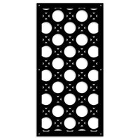 NOTTINGHAM - Pannello in PVC traforato - Parasole Colore: nero, Misura: 50x150 cm