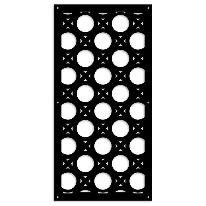 NOTTINGHAM - Pannello in PVC traforato - Parasole Colore: nero, Misura: 50x150 cm