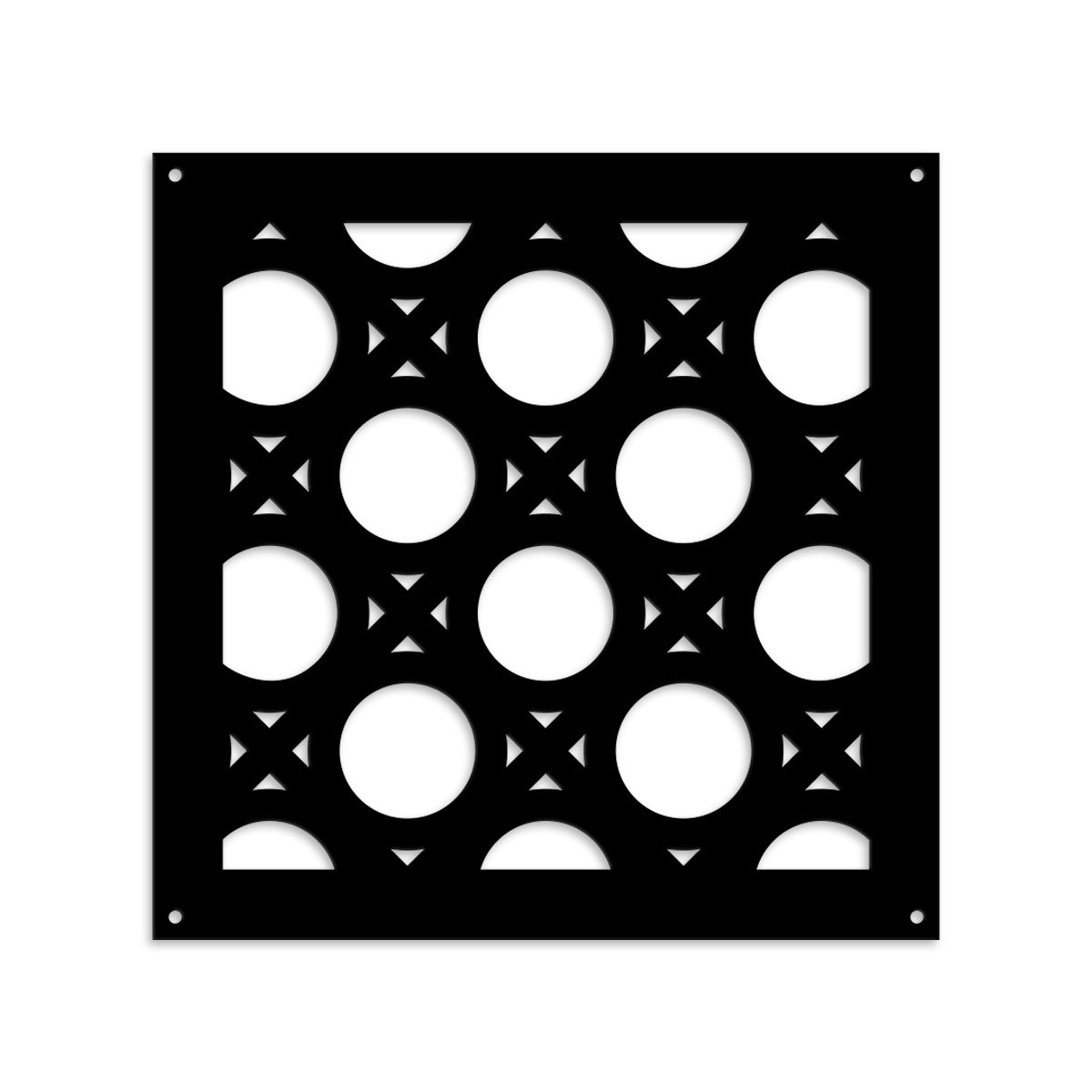 NOTTINGHAM - Pannello in PVC traforato - Parasole Colore: nero, Misura: 48x48 cm