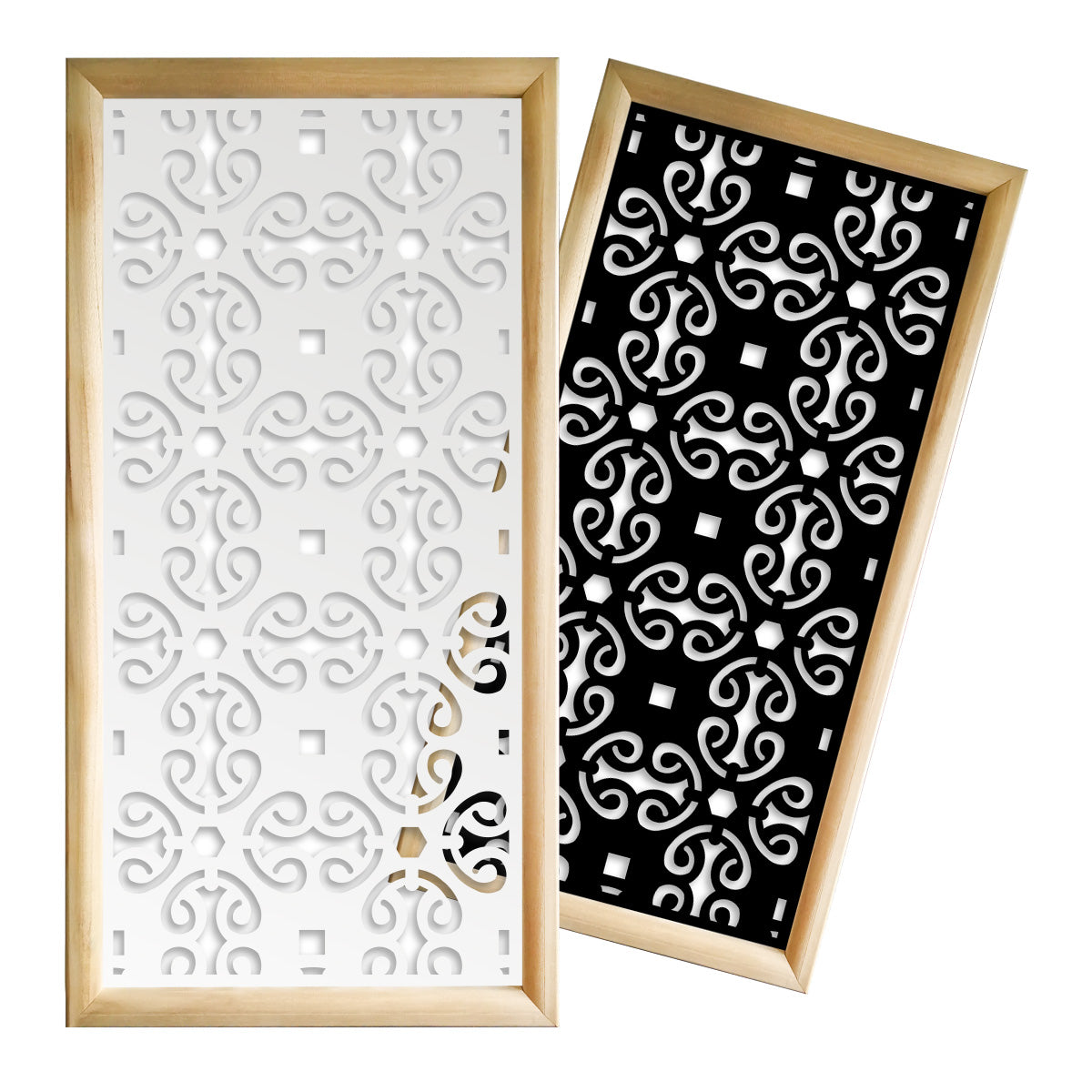 OLD KEY - Moduli Decorativi in Legno e PVC Misura: 47x94 cm, Colore: nero