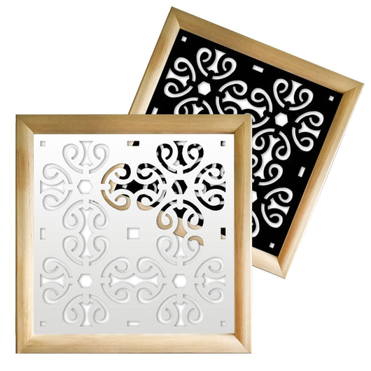 OLD KEY - Moduli Decorativi in Legno e PVC Colore: bianco, Misura: 73x73 cm