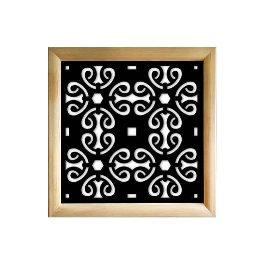 OLD KEY - Moduli Decorativi in Legno e PVC Misura: 73x73 cm, Colore: nero