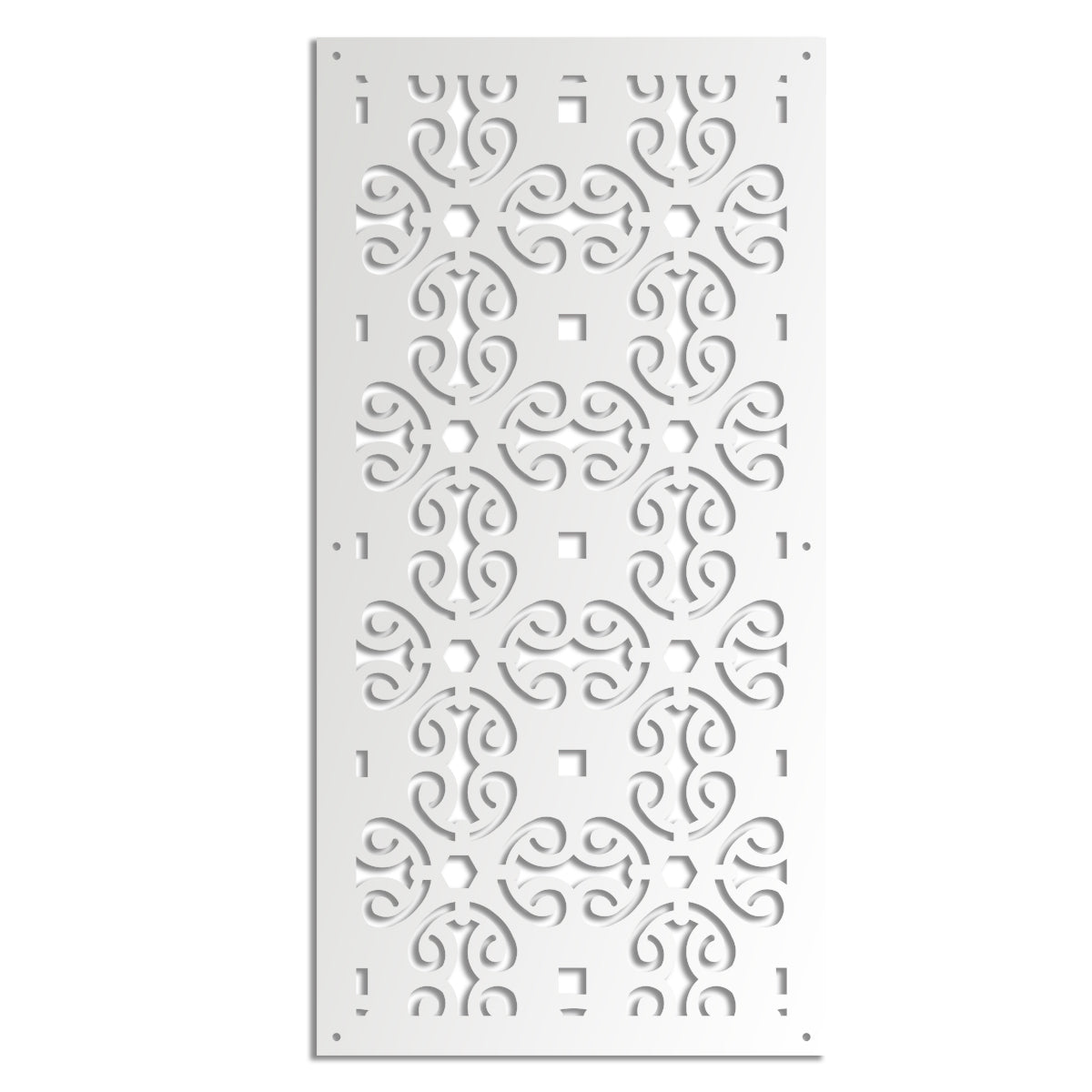 OLD KEY - Pannello in PVC traforato - Parasole Colore: bianco, Misura: 47x94 cm