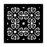 OLD KEY - Pannello in PVC traforato - Parasole Misura: 73x73 cm, Colore: nero