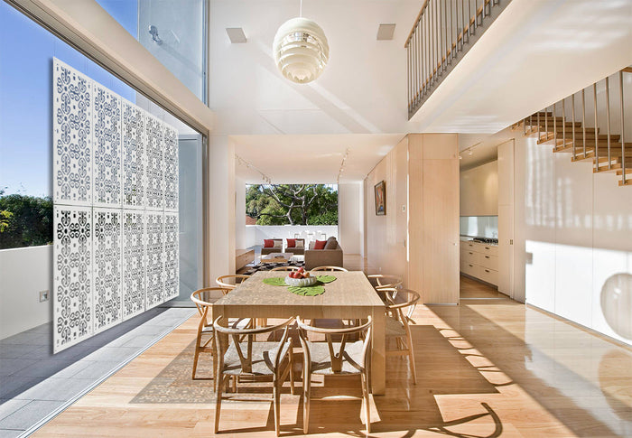 OLD KEY - Pannello in PVC traforato - Parasole Colore: bianco, Misura: 47x94 cm