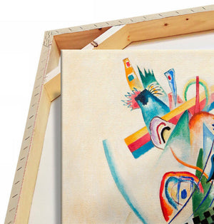 On White - Kandinsky - Quadro stampa su Canvas con telaio in legno Misura: 100x70 cm