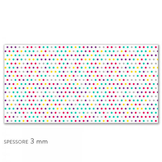 PALLINI COLORATI - Paraschizzi da cucina in PVC flessibile - Misura 120x60cm spessore 3mm