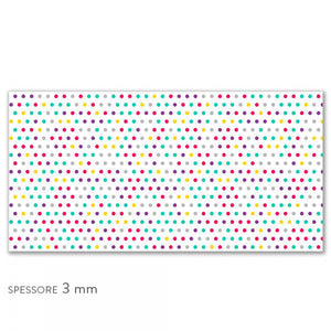 PALLINI COLORATI - Paraschizzi da cucina in PVC flessibile - Misura 120x60cm spessore 3mm