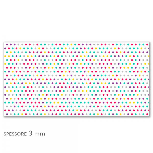 PALLINI COLORATI - Paraschizzi da cucina in PVC flessibile - Misura 120x60cm spessore 3mm