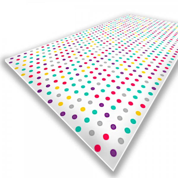 PALLINI COLORATI - Paraschizzi da cucina in PVC flessibile - Misura 120x60cm spessore 3mm