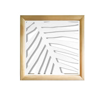 PALMA - Moduli Decorativi in Legno e PVC Misura: 48x48 cm, Colore: bianco