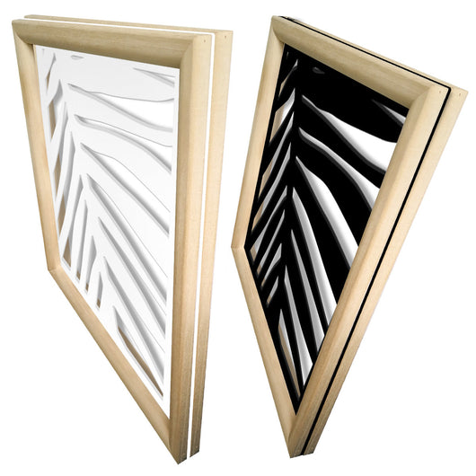 PALMA - Moduli Decorativi in Legno e PVC Colore: nero, Misura: 48x48 cm