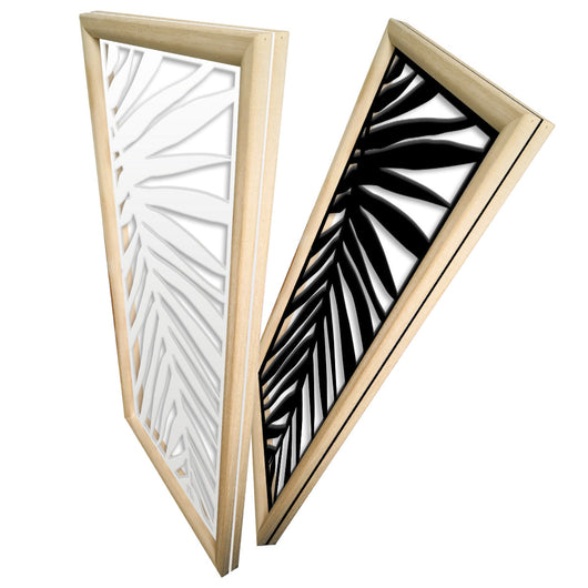 PALMA - Moduli Decorativi in Legno e PVC Colore: nero, Misura: 73x148 cm